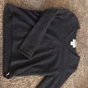 soft dark gray sweater